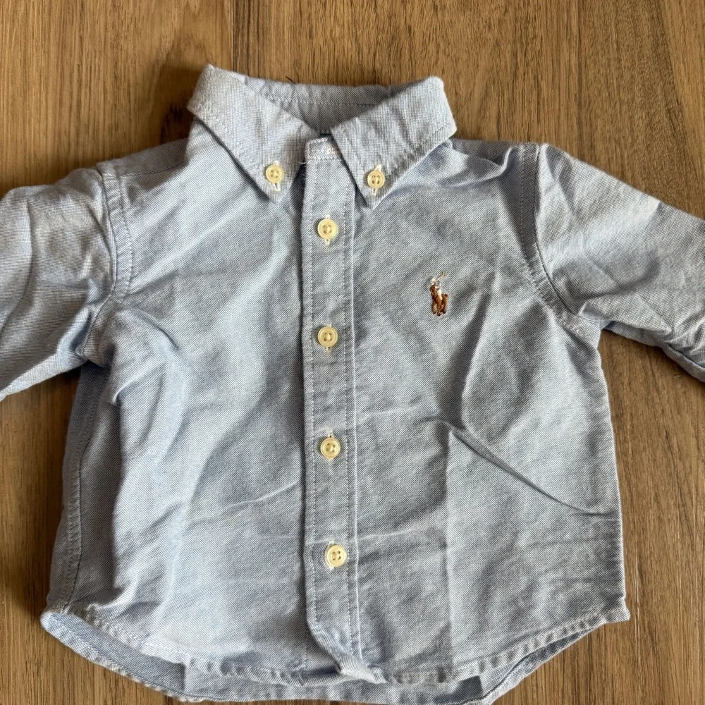 Ralph Lauren Baby Light Blue Shirt Size 3 months
